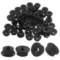 10#-32 Serrated Flange Hex Lock Nuts, 50 PCS, Black Finish