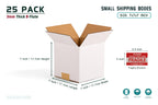 7x7x7 inch Small Shipping Boxes, 7 x 7 White Box, 25 Pack