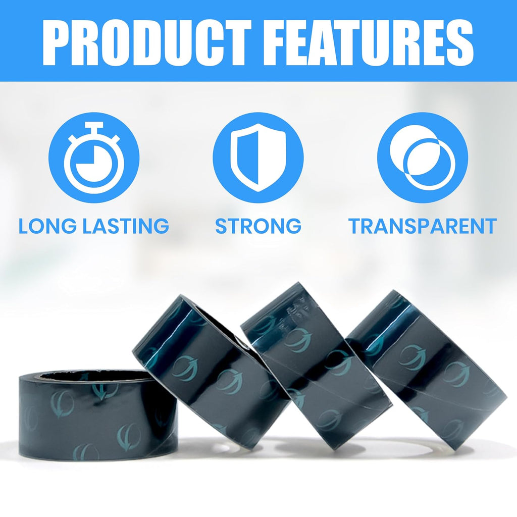 Clear Packing Tape, 12 Rolls Heavy Duty Packaging Tape for Shipping Packaging Moving Sealing, Thicker Clear Packing