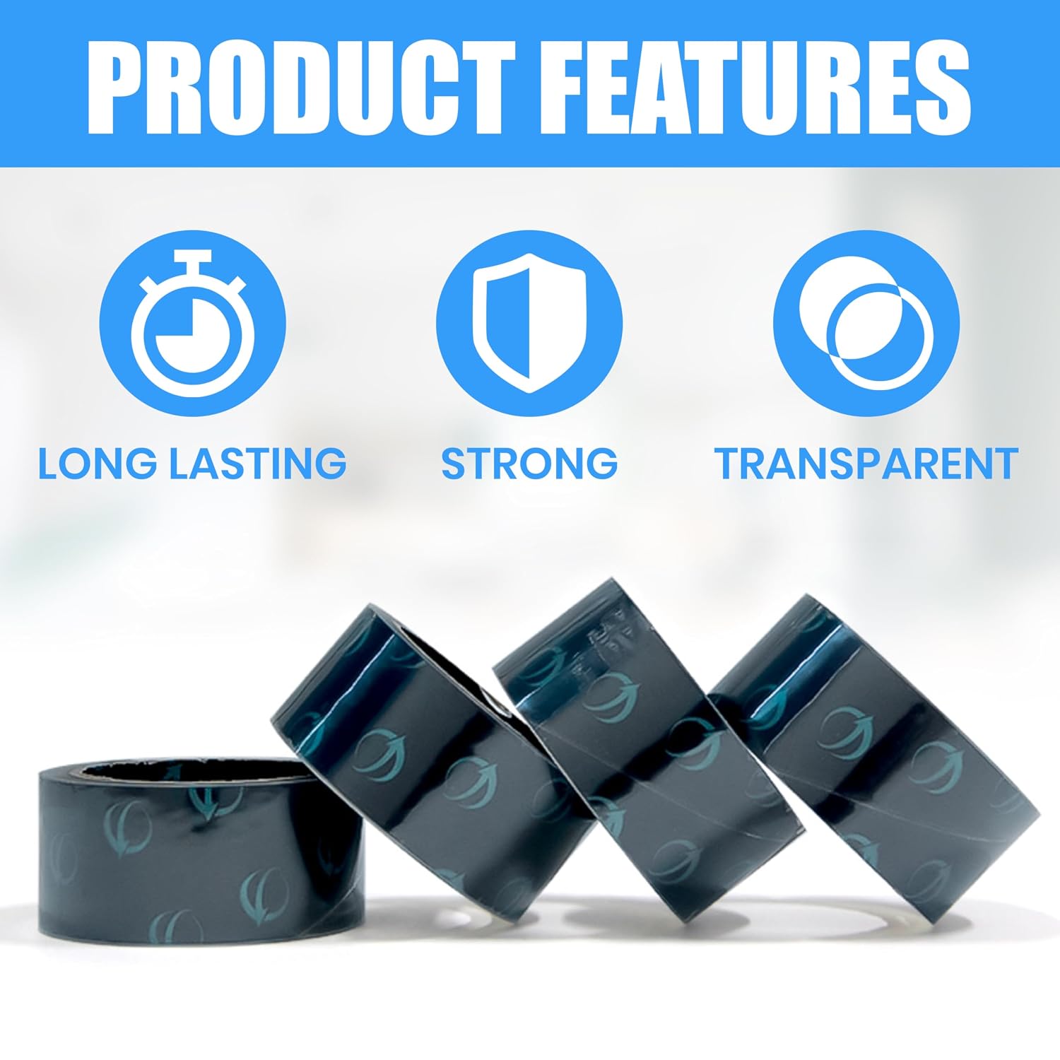 Clear Packing Tape, 12 Rolls Heavy Duty Packaging Tape for Shipping Packaging Moving Sealing, Thicker Clear Packing