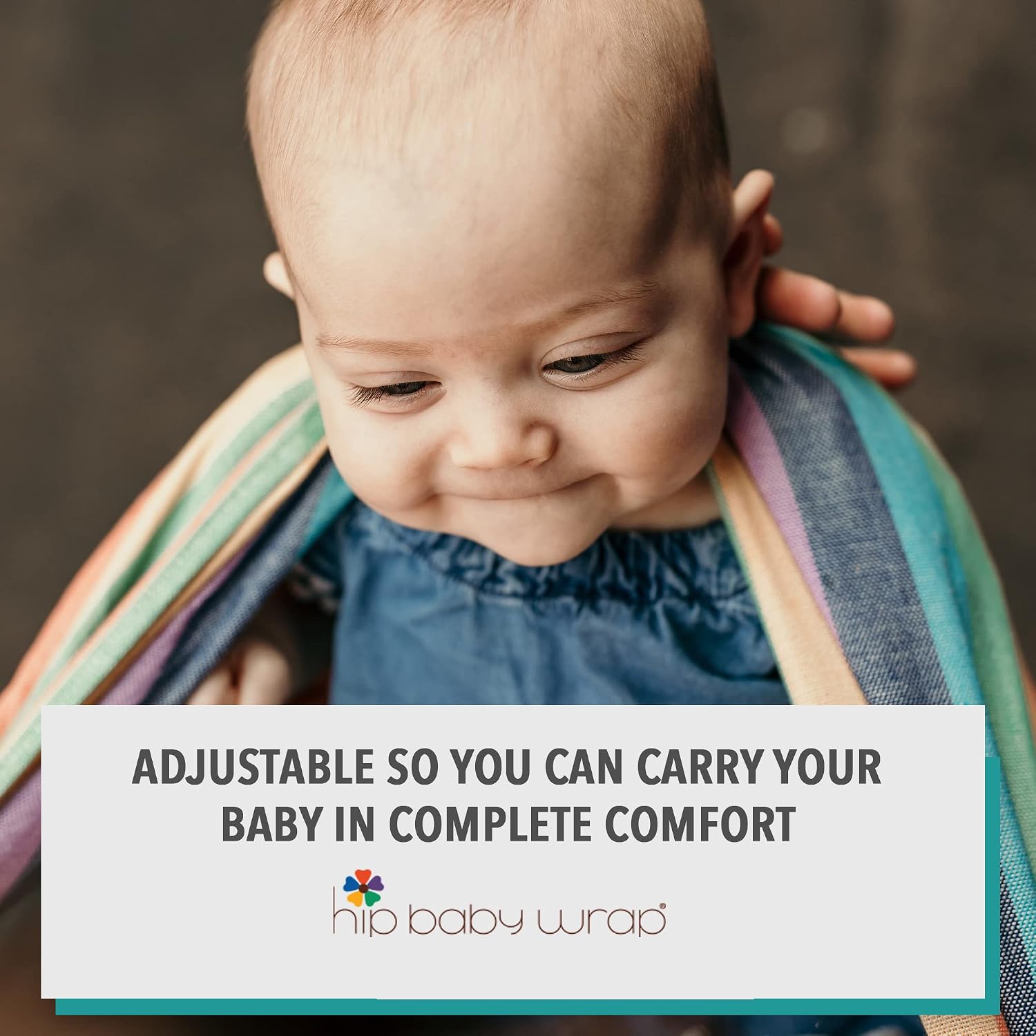 Ring Sling Carrier for Baby, 8-35 lbs - Summer Rainbow | Carrier for Newborns Infants Toddlers, Adjustable Soft