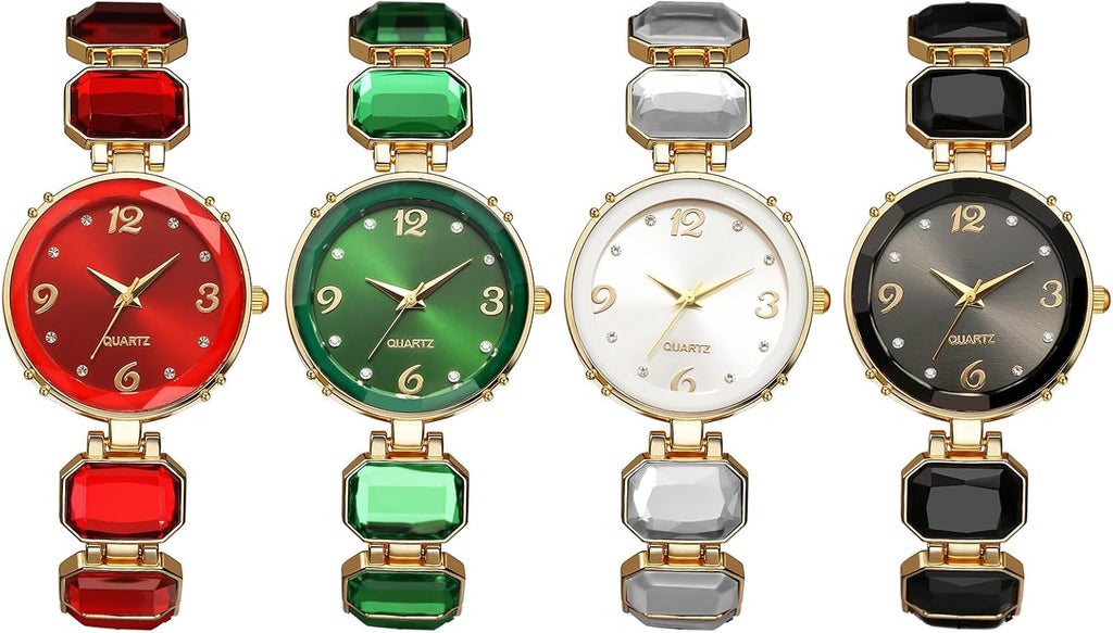 Women's Luxury Bangle Watches: Fashion Imitation Crystal Decoration Round Dial Analog Quartz Wrist Watch for Women