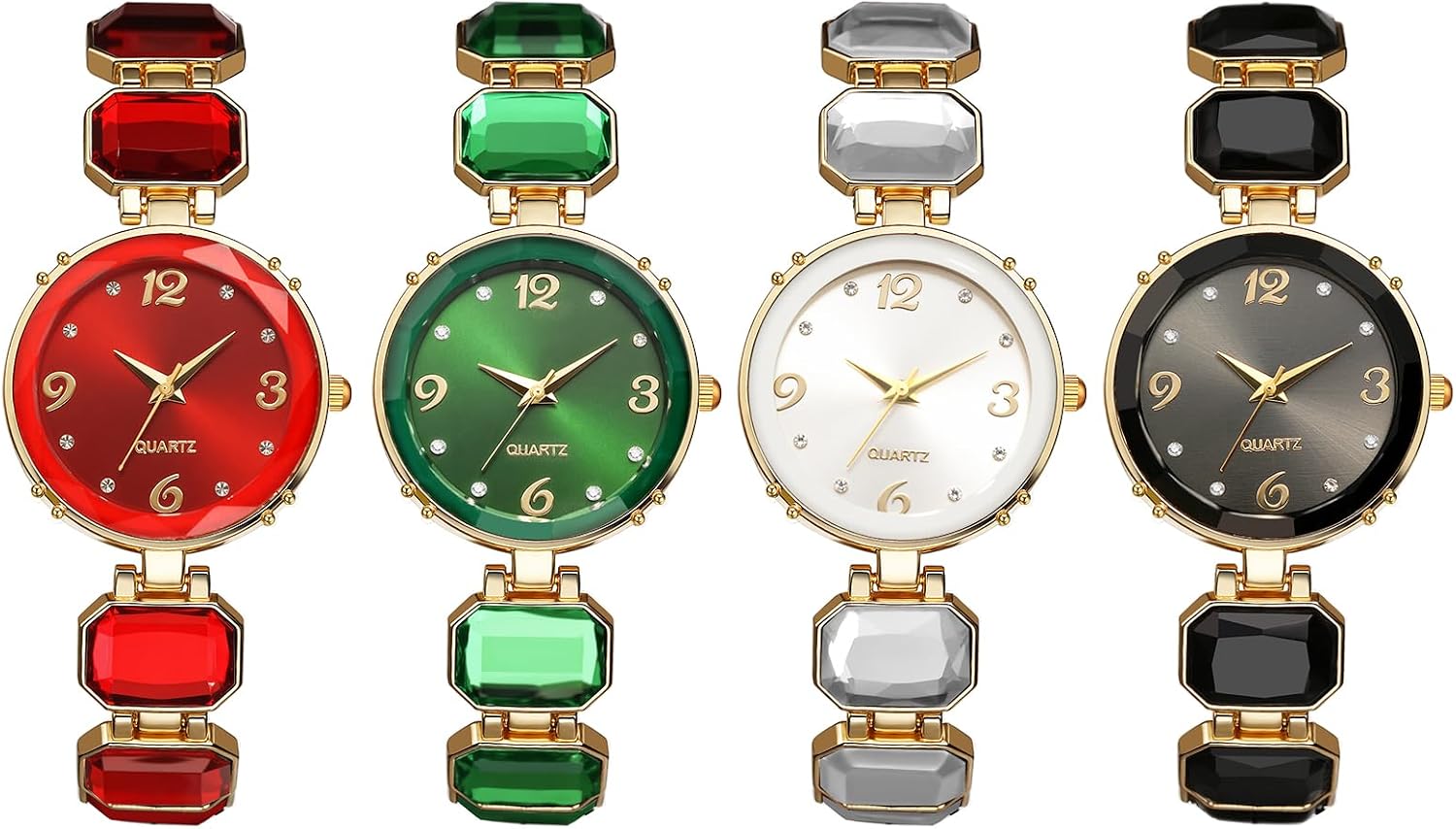 Women's Luxury Bangle Watches: Fashion Imitation Crystal Decoration Round Dial Analog Quartz Wrist Watch for Women