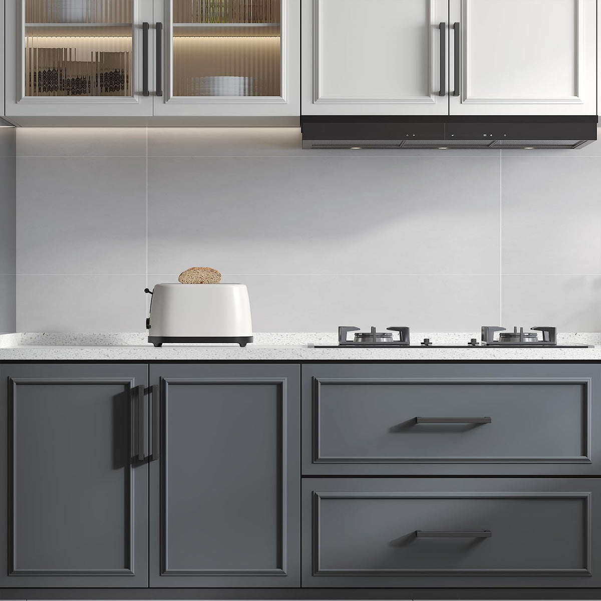 10 Pack 5 Inch Matte Black Cabinet Handles Kitchen Drawer Pulls