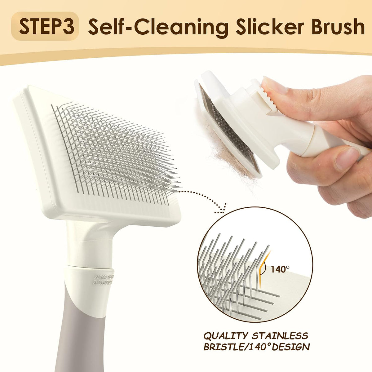 Professional Deshedding Dog Brush Grooming Kits, for Long-Haired Dogs and Cats - Dog Deshedding Brush and Slicker