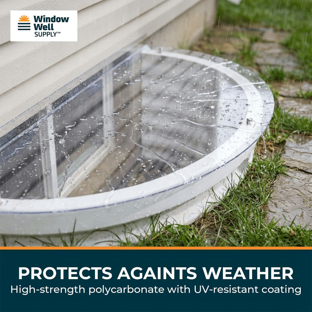 Just Cover It Basement Window Well Covers Outside Protection 39" W x 19" L