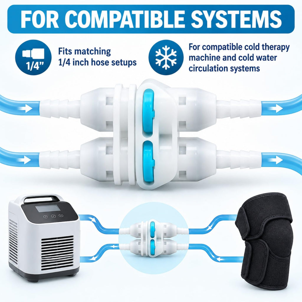 1PCS Dual Path 1/4 Inch Quick Disconnect Hose Fitting Connector