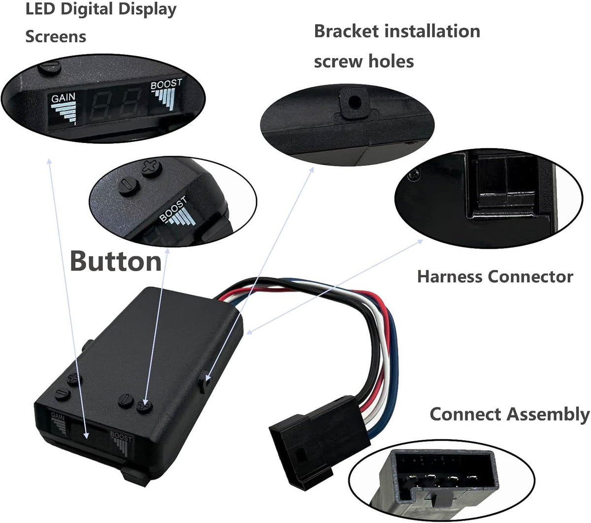 Proportional Trailer Brake Controller 8508211 LED Digital Display