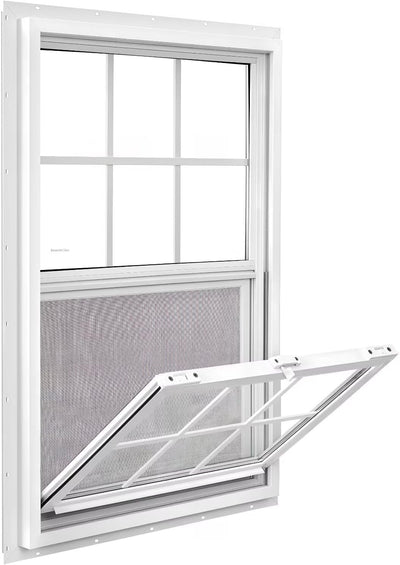 36" x 48" Vinyl Single Hung Window, White