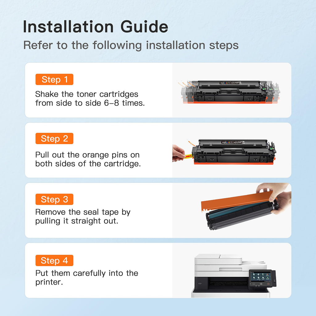 201X Replacement for HP 201X Toner Cartridges 4 Pack High Yield