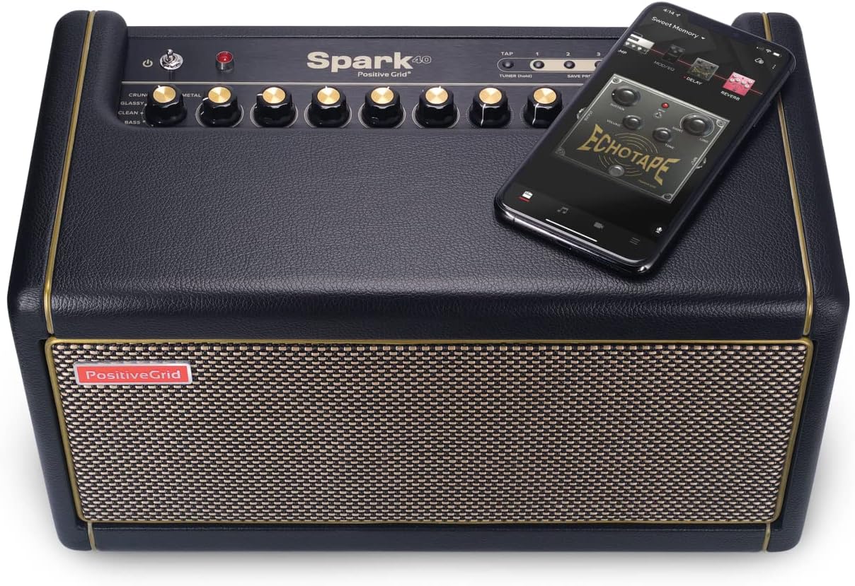 Spark 40-Watt Combo Practice Guitar Amplifier Electric Bass and Acoustic Guitar Amp with Spark Mobile App | 100k+