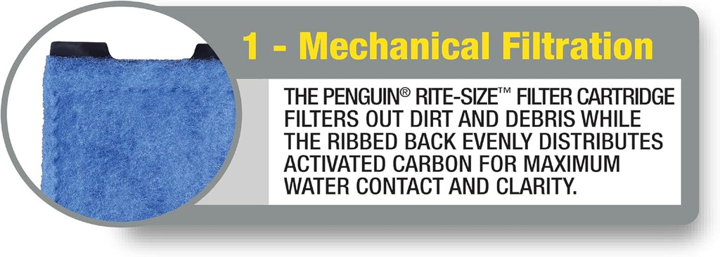 Bio-Wheel Penguin Rite-Size C Aquarium Filter Cartridge, 6 Count