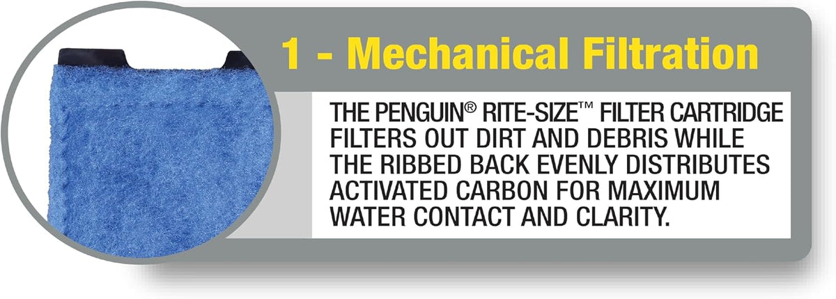 Bio-Wheel Penguin Rite-Size C Aquarium Filter Cartridge, 6 Count