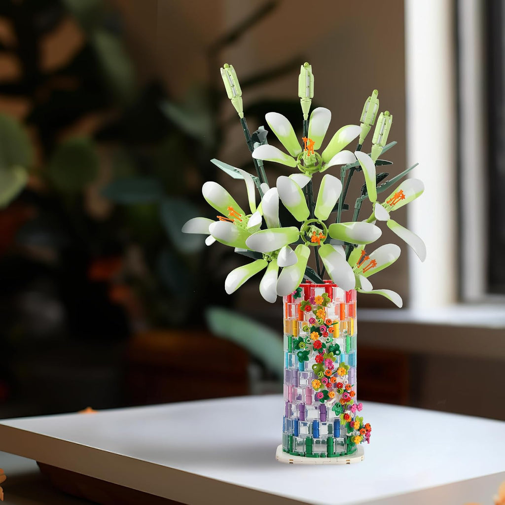 Transparent Vase Building Block Set, 499 PCS