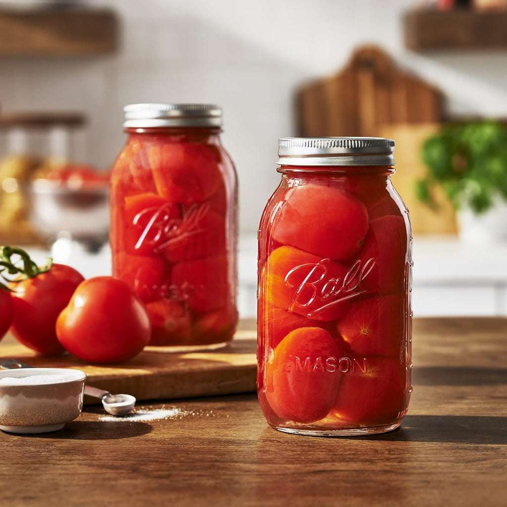 Regular Mouth Quart (32oz) Canning Jars, 12 Pack, CLear