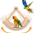 Bird Perch Toy, Interactive Rocking Parakeet Toys and Perches, Wooden Exercise Cockatiel Toys, Intelligence Birds