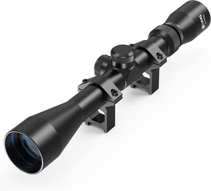 3-9x40 Rifle Scope, Rangefinder Reticle, Includes 20mm Picatinny/Weaver Rings, 1 Inch Tube, Waterproof Fogproof