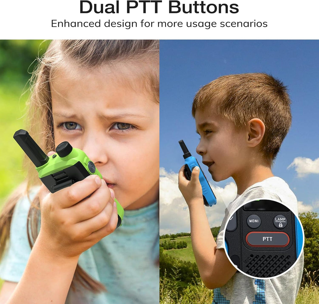 GT-18 Walkie Talkies for Kids Adults Ages 3-12 License Free, 3 Pack | Long Range Two Way Radios, 1500mAh Rechargeable
