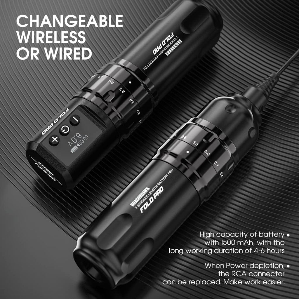 Pen Machine Fold Pro Wireless Rotary Tattoo Gun