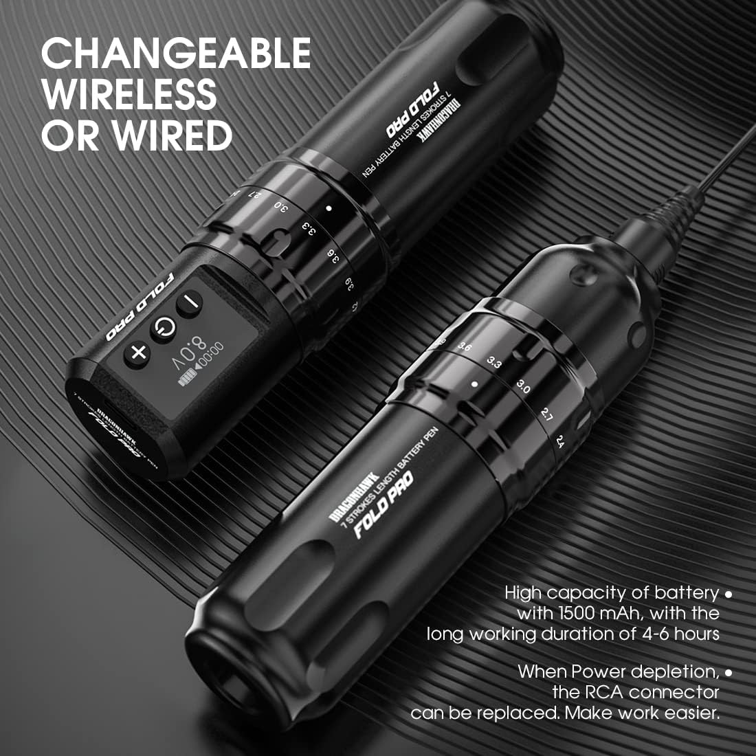 Pen Machine Fold Pro Wireless Rotary Tattoo Gun