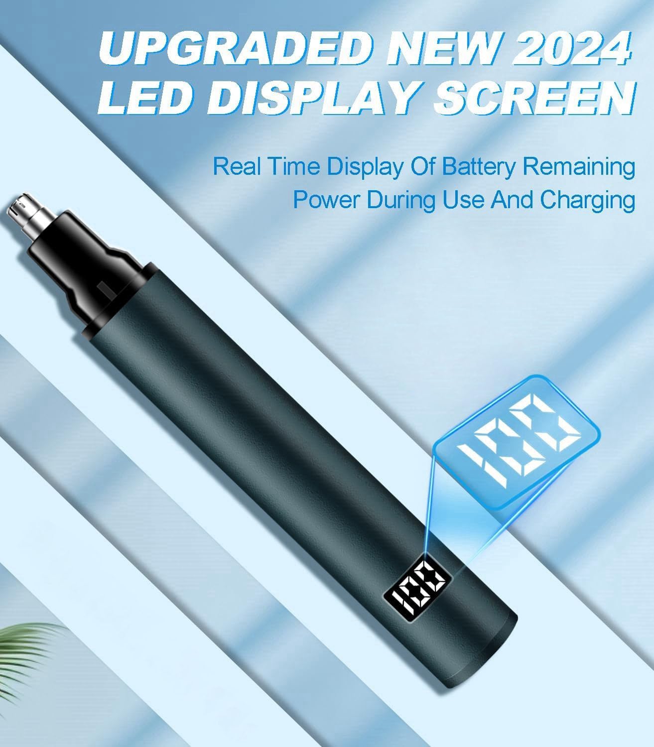 Nose Hair Trimmer for Men with LED Display- 2026 Professional Painless Ear Hair Trimmers for Women, USB Rechargeable