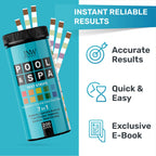 Pool Test Strips for Pools and Spas - 7 in 1 Water Test 200 Pack