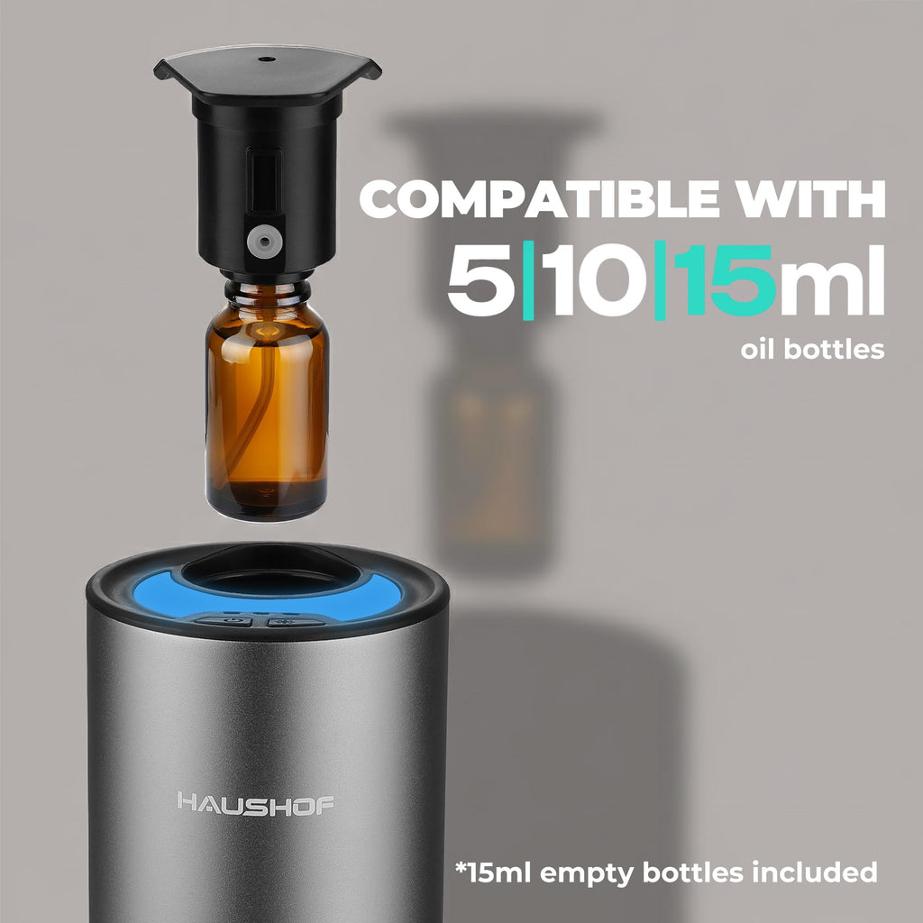 Waterless Essential Oil Diffuser for Home & Car, Rechargeable