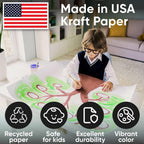 36" x 1200" (100 ft) Black and White Kraft Paper Roll Set