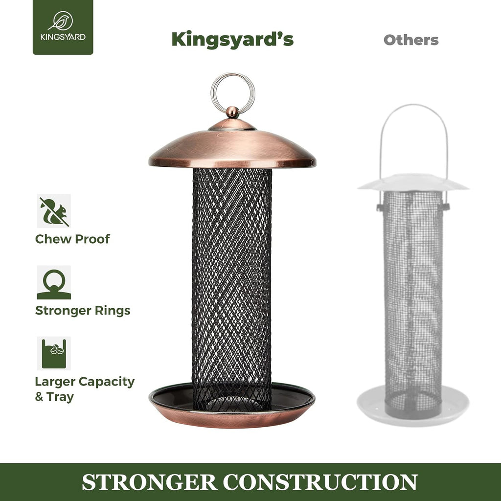 Wild Bird Feeders for Outdoors Hanging, All Metal