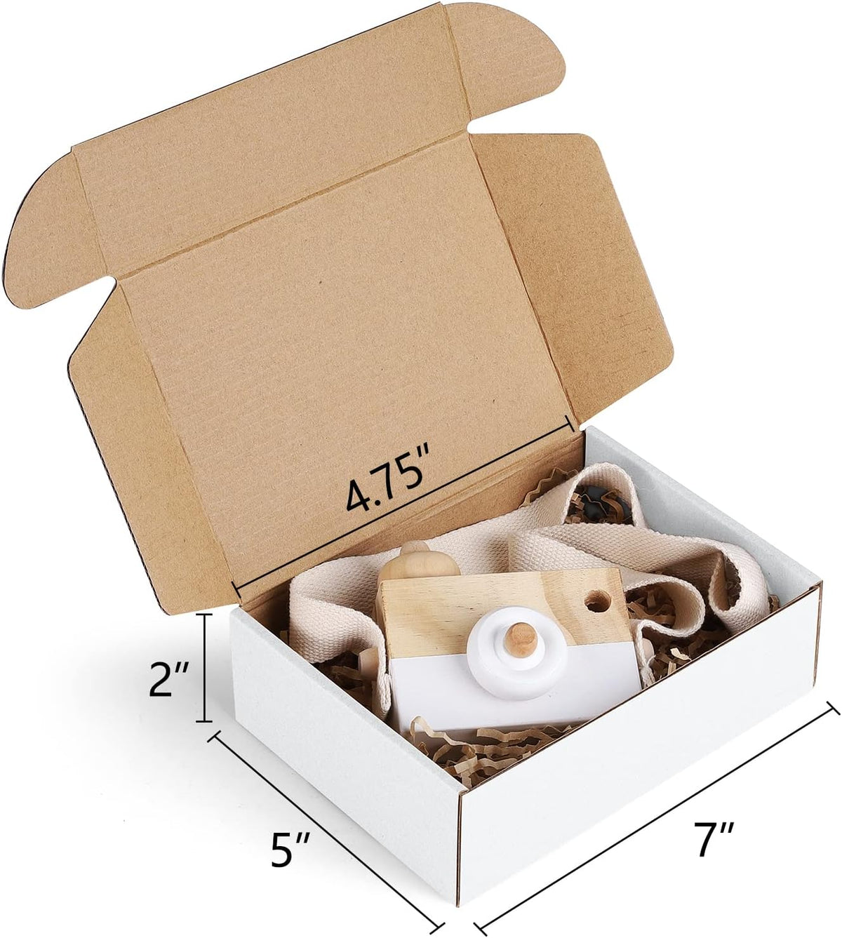 7x5x2 Shipping Boxes Small Corrugated Cardboard Box - 25 Pack White Mailing Boxes for Packaging Small Business