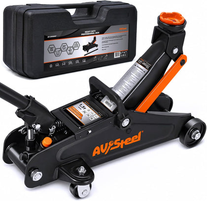 Floor Jack 1.5 Ton (3300 lbs), Hydraulic Trolley Jack with Solid Storage Case, Hydraulic Jack for Car with Single