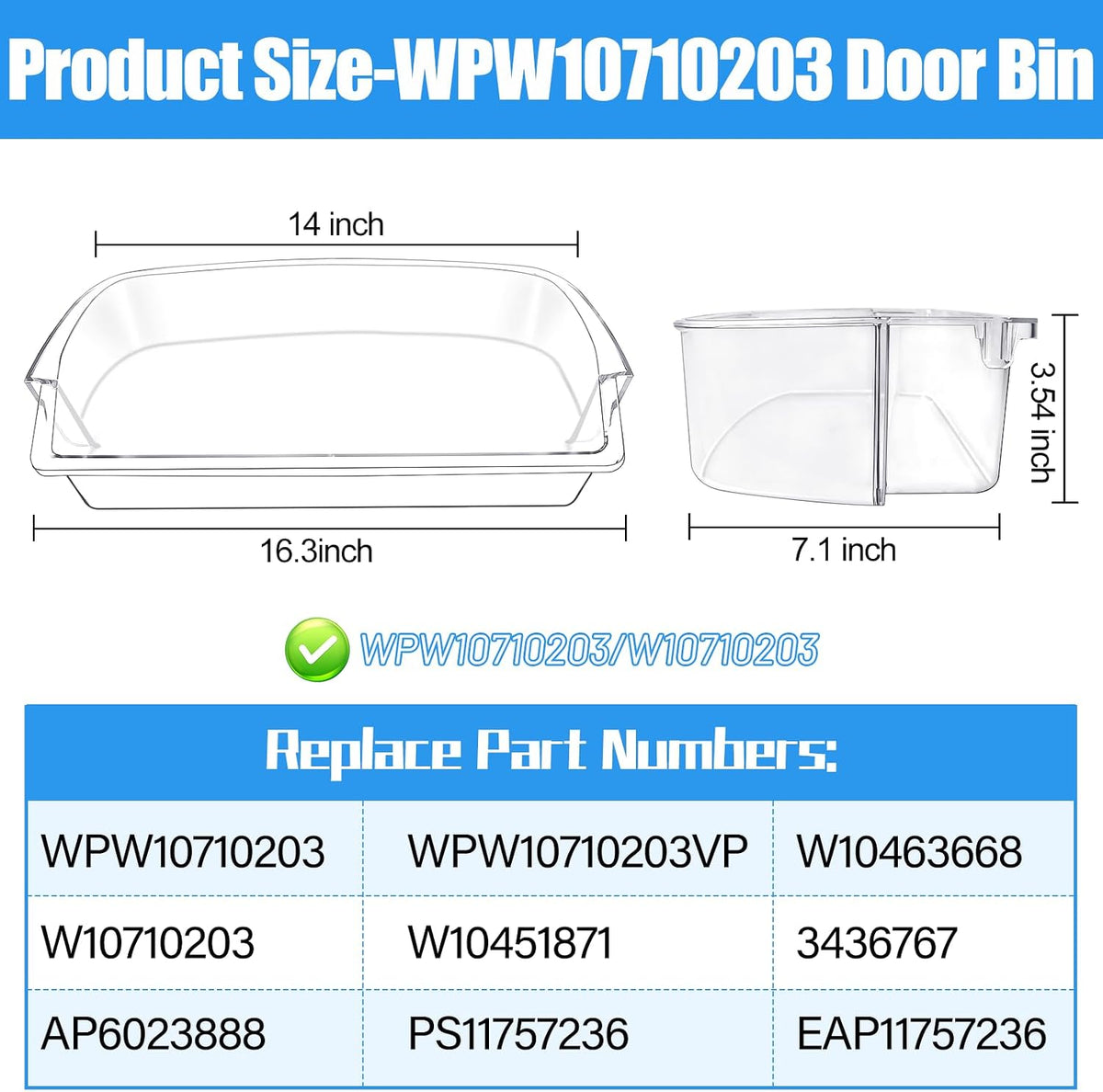 ALVAR WRS588FIHZ00 WRS571CIHV04 WRS588FIHV00 Refrigerator Door Bin Shelf