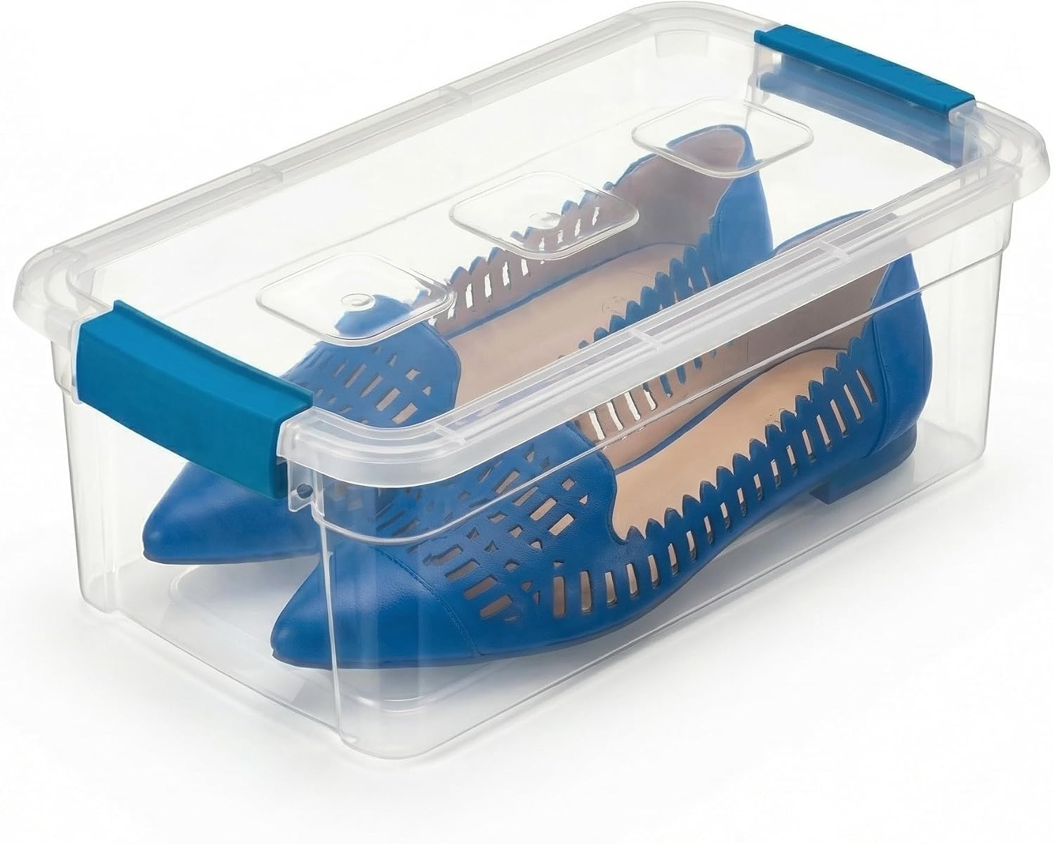 Clear Plastic Storage Bins with Lids Stackable Storage Bins (6 Quart)