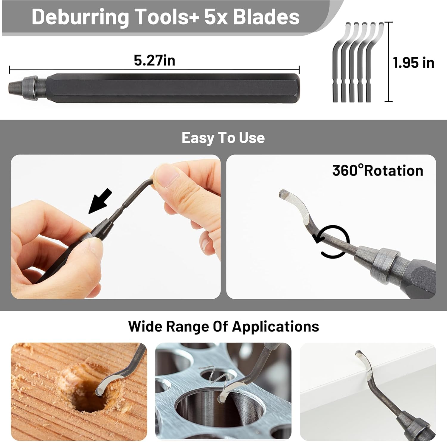 3D Printer Tools Kit Essential, Basic Tool Kit Accessories, 3D Printer Deburring Tool with Wire Cutter, Scraper