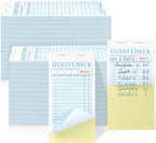 50 Pack Guest Check Pads Server Note Pads 3.5 x 6.7 Inch, Blue