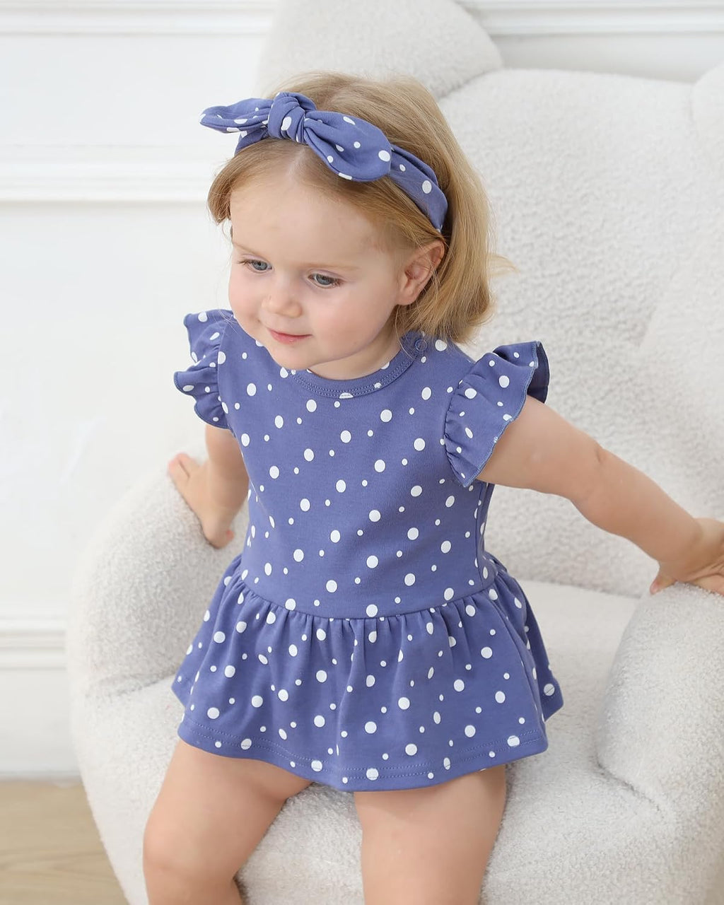 Baby Girls Romper Summer Ruffled Sleeve Bodysuit Dresses Infant Girl Clothes