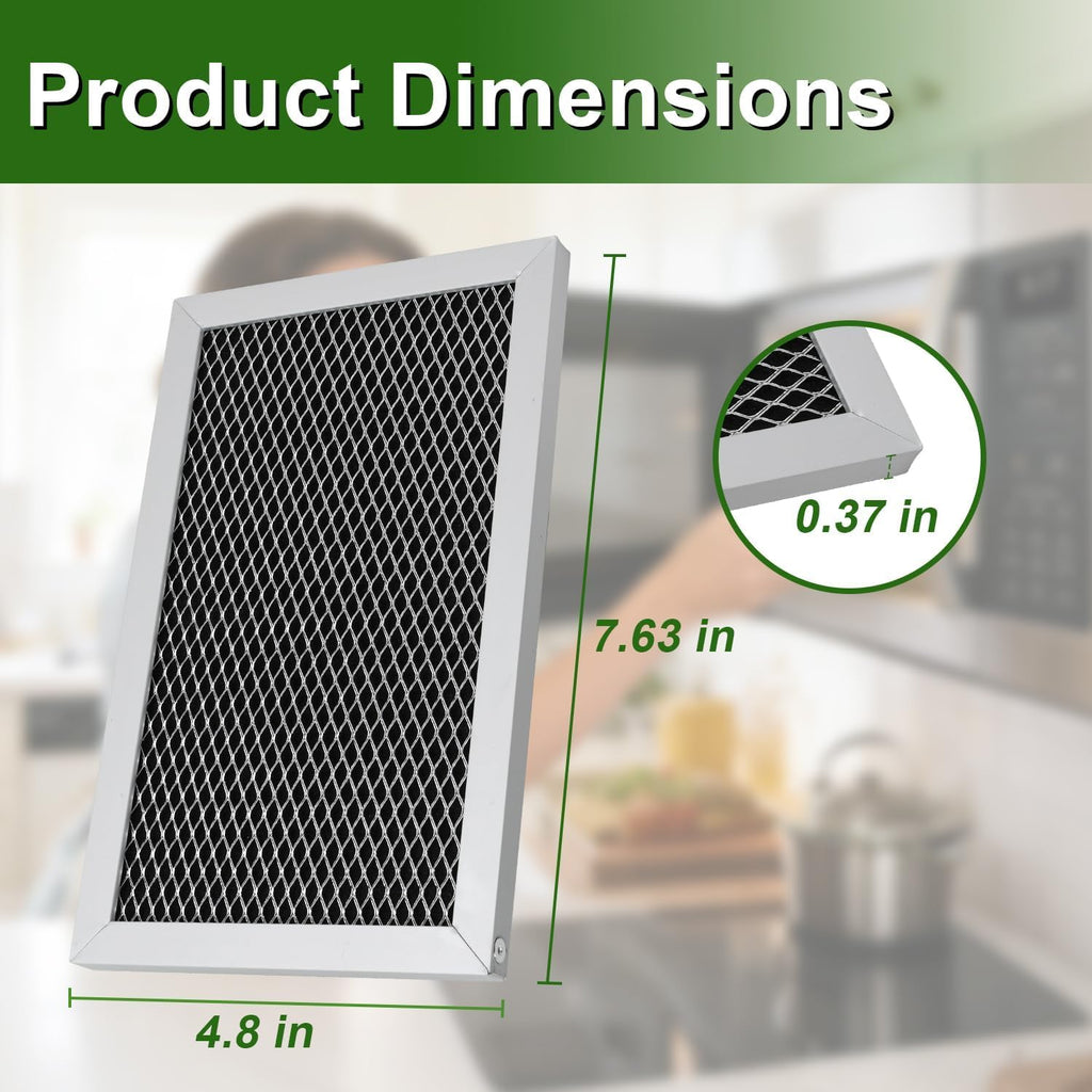 2PCS Microwave Charcoal Filter Compatible with GE JVM6175EK5ES JVM6175SK5SS JVM6175YK5FS JVM6172SK5SS
