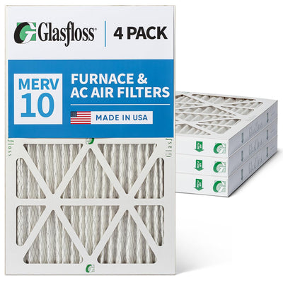 ZL 12x25x2 MERV 10 Pleated AC Furnace Air Filters. 4-Pack
