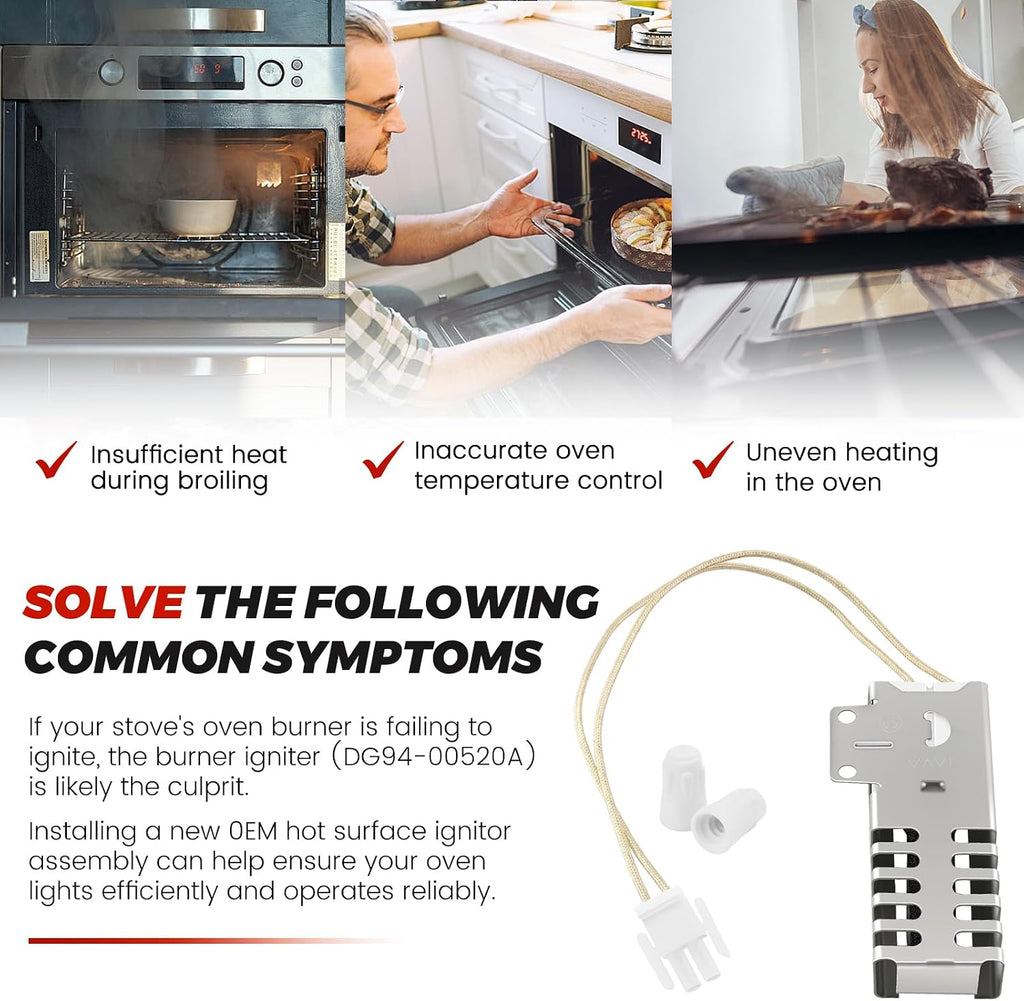 [𝟐𝟎𝟐𝟔 𝐔𝐩𝐠𝐫𝐚𝐝𝐞] DG94-00520A 2692271 Gas Range Oven Igniter by puxyblue - Fit for SamSung NX58F5500SS NX58H5600SS NX58H9500WS oven igniter - Replaces DG95-0144A AP5577941 EAP4241428 PS4241428
