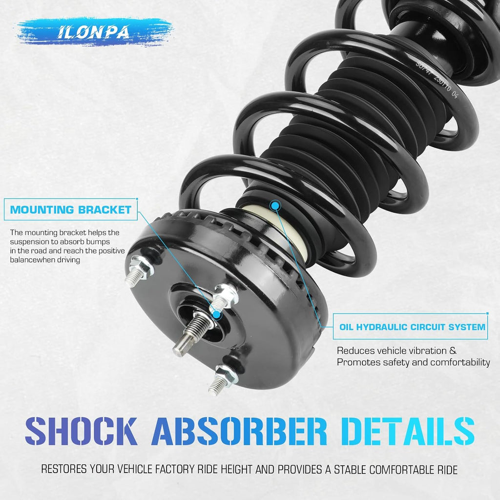 ILONPA Front Struts Shocks for 2012-2022 Dodge Challenger/Charger V6 3.6L