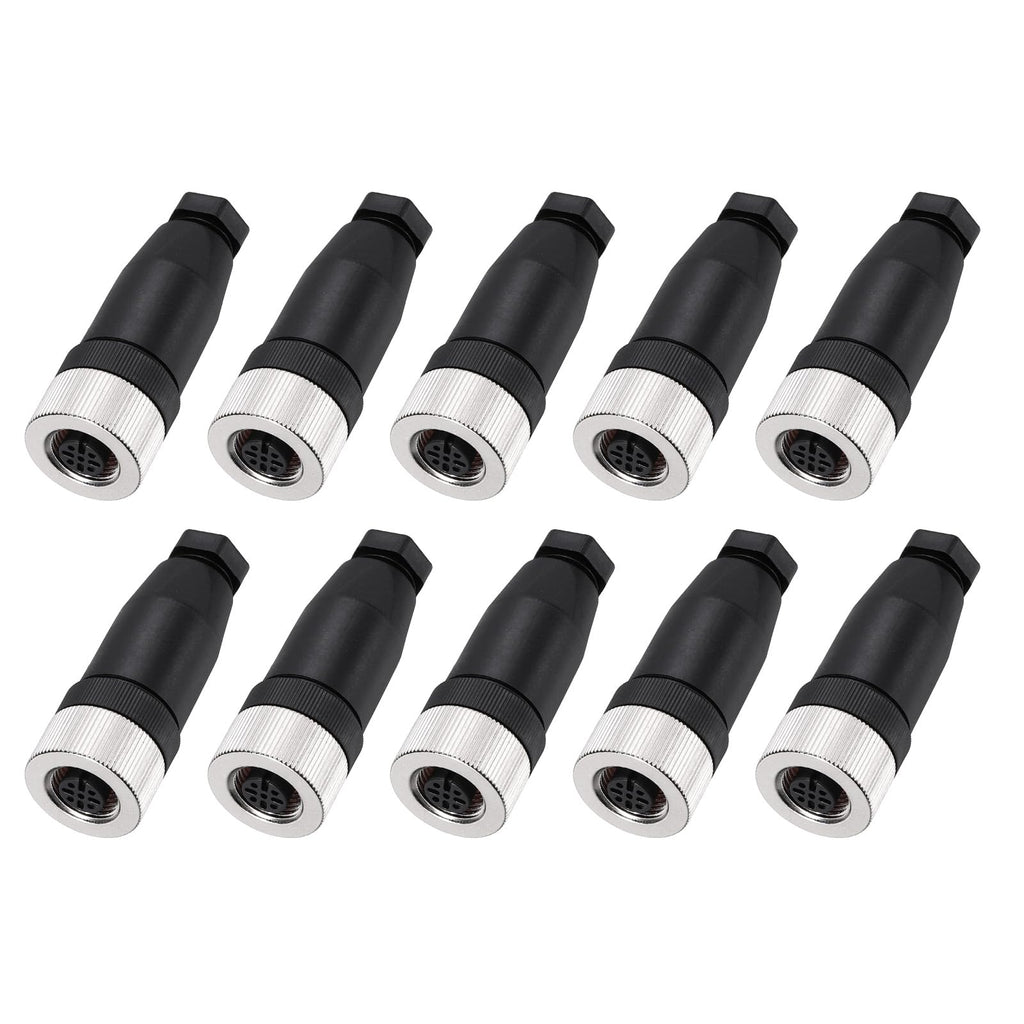 MECCANIXITY Female Aviation Wire Connector 10 Pcs 4 Pin M12 A Code