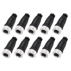 MECCANIXITY Female Aviation Wire Connector 10 Pcs 4 Pin M12 A Code