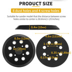 Gnellkoor Orbital Sander Pad Replacement for Ridgid, 3 Pack