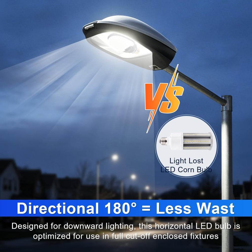 LED Shoebox Retrofit Lamp, 75/95/115W Selectable, 5000K Rotatable E39 Base