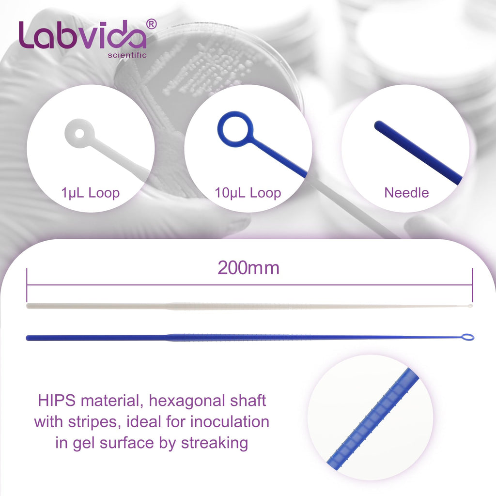 20pcs Plastic Petri Dishes 90x15mm, Inoculating Loops, LVAE002
