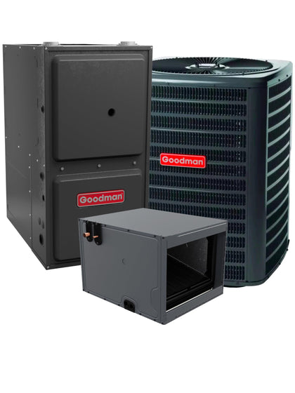5 TON 14 SEER2 Horizontal R-32 AC System with 96% AFUE 120k BTU Low NOx furnace (GLXS4BA6010 condenser with