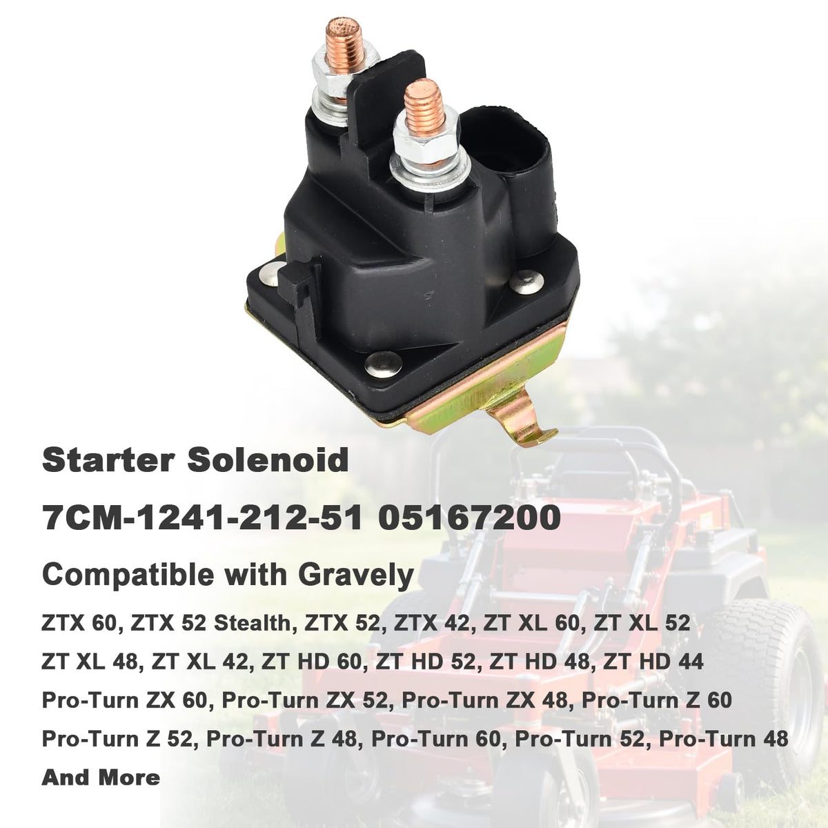 12V 05167200 7CM-1241-212-51 Starter Solenoid for Trombetta Lawn Mower
