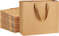 Gift Bags with Handles 12.5x4.5x11 Inch Large Brown 25 Pack