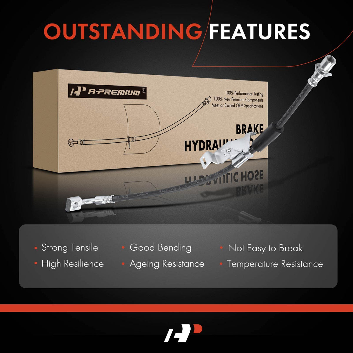 A-Premium Front Passenger Brake Hydraulic Hose