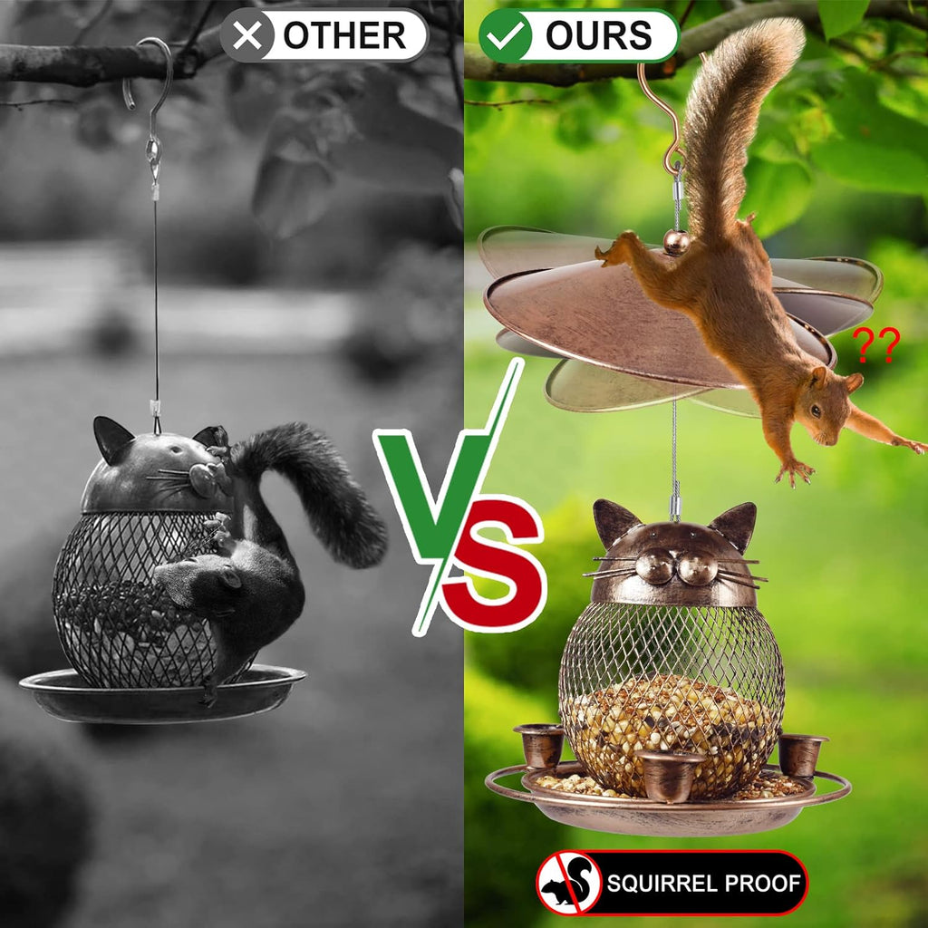 Bird Feeder, Wild Bird Feeder for Outdoor, Cute Cat-Shaped Style